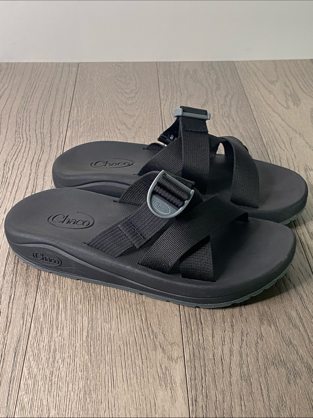 Chaco Black Slide Sandals with Adjustable Straps Men’s Size 9